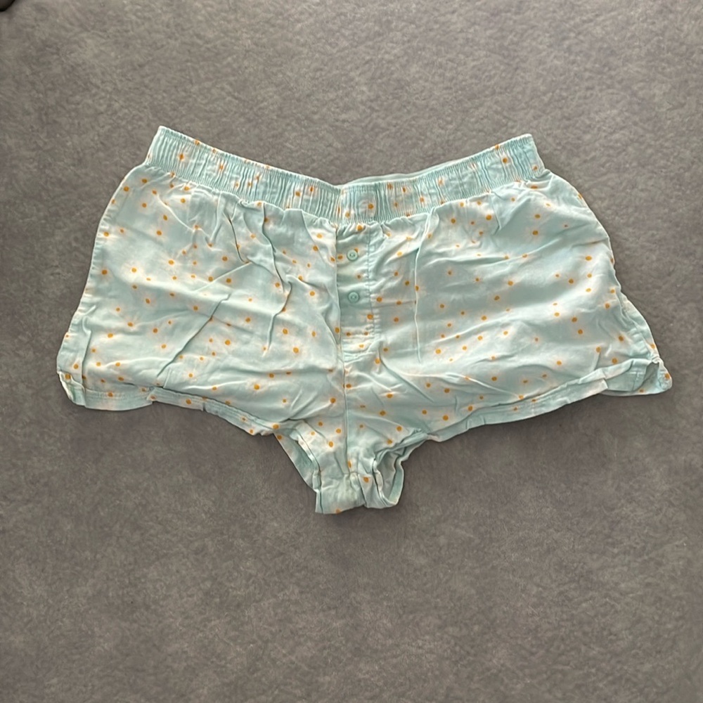 Size small, brand pink, flower teal women boxers/sleep shorts/everyday shorts